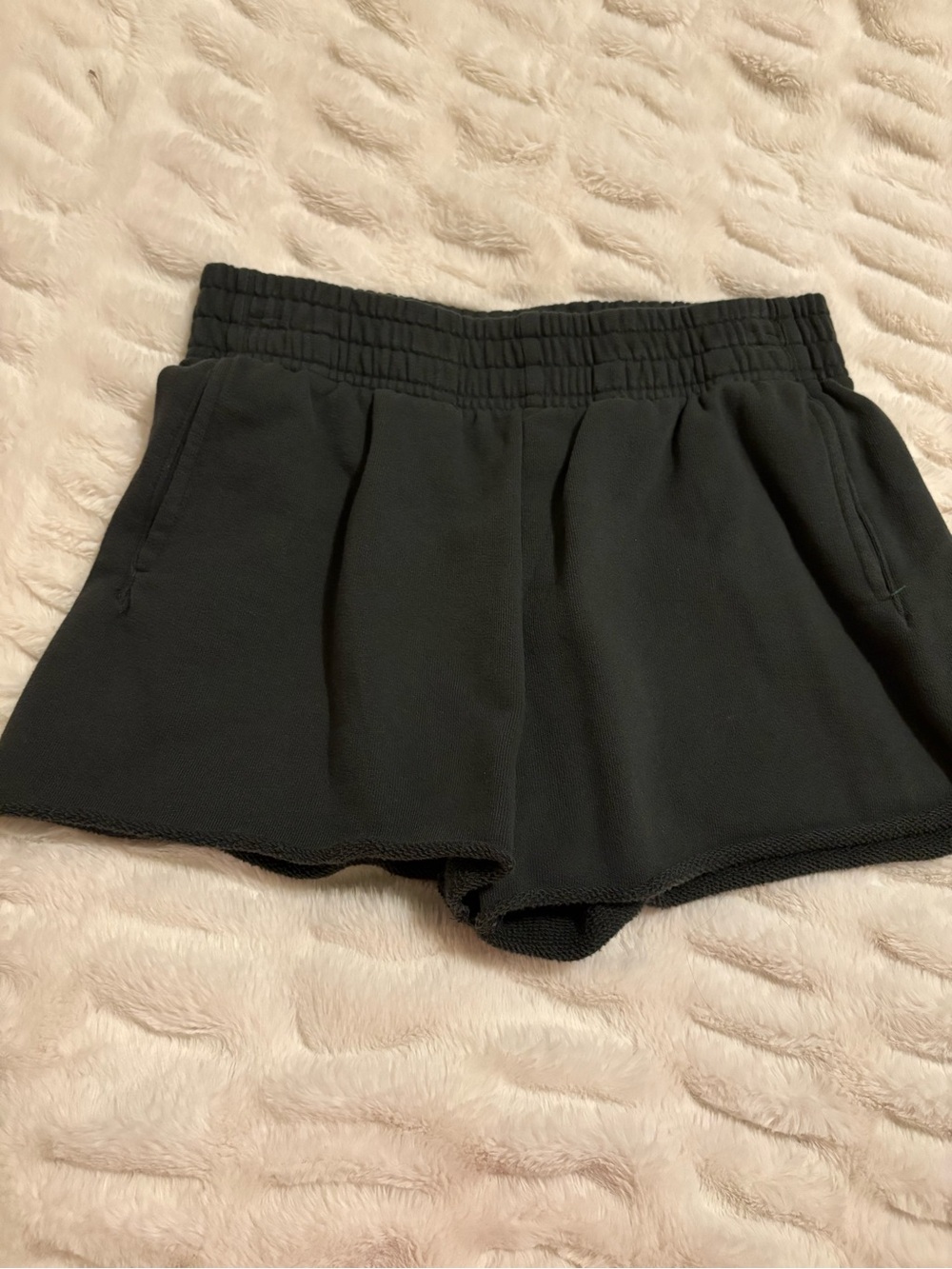 aerie Charcoal Gray Cropped Crew Sweatshirt with Matching Shorts - Picture 8 of 12